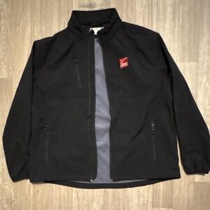 Clique Jacket Black Full Zip Stand-Up Collar Logo Zipped Pockets Men's XXL